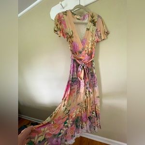 Spell Byron Bay floral wrap dress. Size S